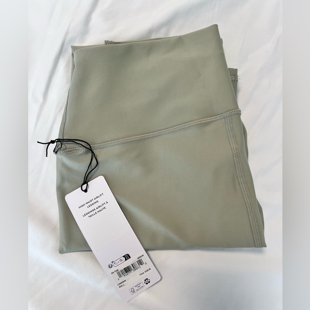 All Yoga High Waist Airlift Leggings Limestone Green size large NWT - Picture 3 of 3
